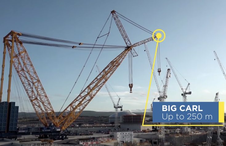 Big Carl, maior guindaste do mundo – Reprodução/Sarens