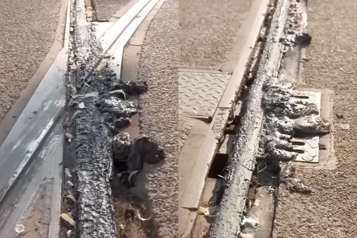 Calor extremo derrete asfalto, cobre trilhos, e interrompe circulação de trens em Leipzig, na Alemanha – Reprodução/MirrorNow