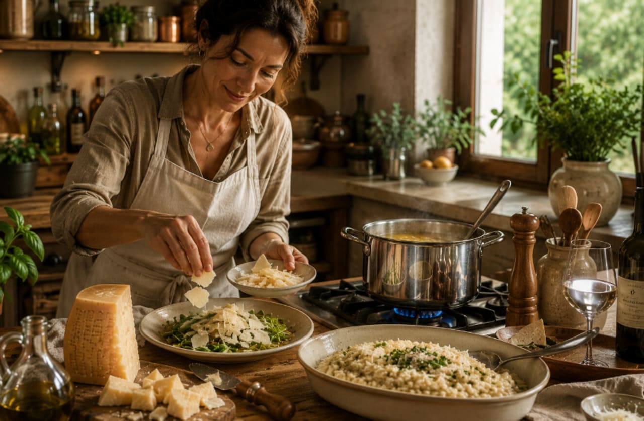 Na culinária, o Parmigiano Reggiano é utilizado em pratos clássicos como risotos, massas e sopas, além de ser degustado puro em lascas. Sua versatilidade permite harmonizações com vinhos e composições sofisticadas, elevando o sabor das receitas. O queijo tornou-se presença indispensável em cozinhas profissionais e domésticas, consolidando sua fama global.