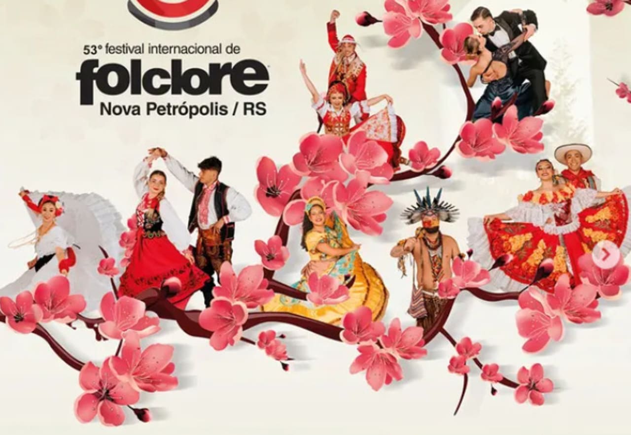 O Festival Internacional de Folclore de Nova Petrópolis é um dos eventos culturais mais vibrantes do Brasil, reunindo grupos folclóricos nacionais e internacionais em uma celebração de encher os olhos. Realizado na charmosa cidade da Serra Gaúcha, no Rio Grande do Sul, o festival transforma o espaço urbano em um palco multicultural repleto de cores, músicas e danças. A cada edição, o público é convidado a mergulhar em tradições diversas, conhecendo costumes que atravessam fronteiras e aproximam  -  (crédito: Instagram)
