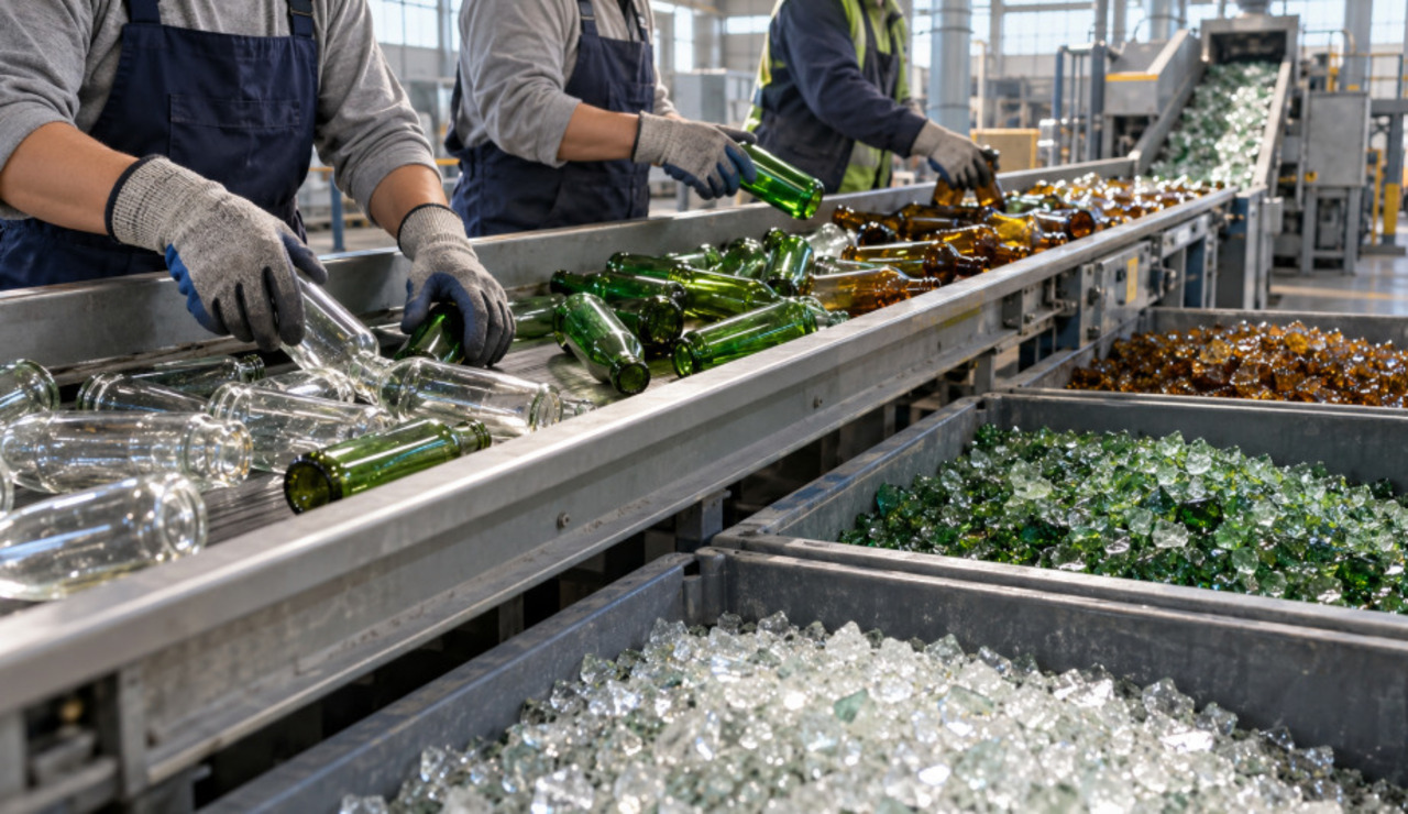 O vidro pode ser reciclado repetidas vezes sem perder qualidade ou transparência. O uso de cacos na produção economiza energia e reduz a extração de novas matérias-primas. A destinação correta também diminui o lixo em aterros e gera empregos em cooperativas.