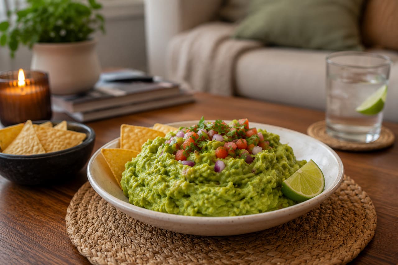 O guacamole é uma preparação tradicional da culinária mexicana feita principalmente com abacate amassado e temperos simples. Considerado um dos acompanhamentos mais conhecidos do México, ele combina sabor suave, textura cremosa e grande versatilidade, estando presente tanto em refeições do dia a dia quanto em celebrações especiais. -  (crédito: imagem gerada por i.a )
