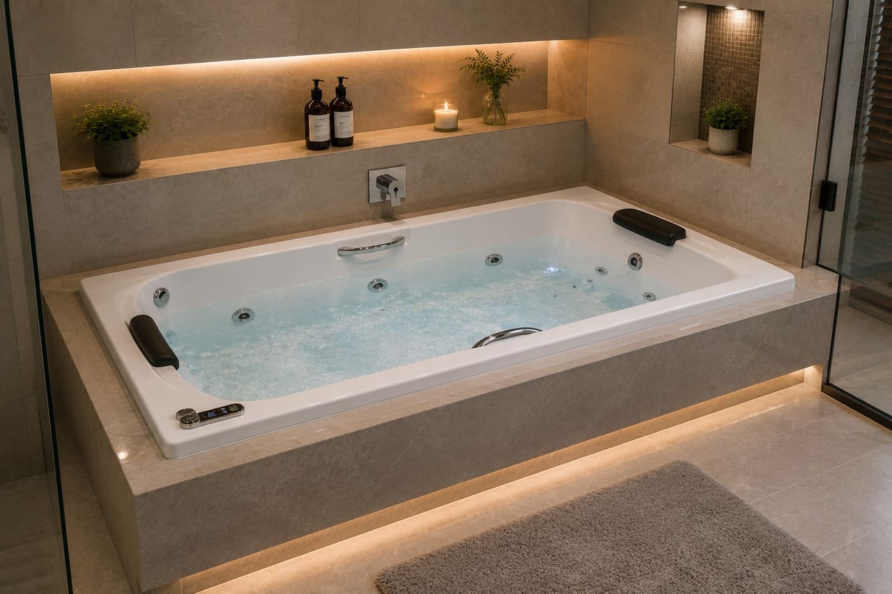 As banheiras de hidromassagem estão entre as mais procuradas quando o objetivo é relaxamento. Equipadas com jatos que movimentam a água, elas proporcionam uma agradável sensação de massagem. Por esse motivo, são associadas ao conforto e ao descanso muscular.