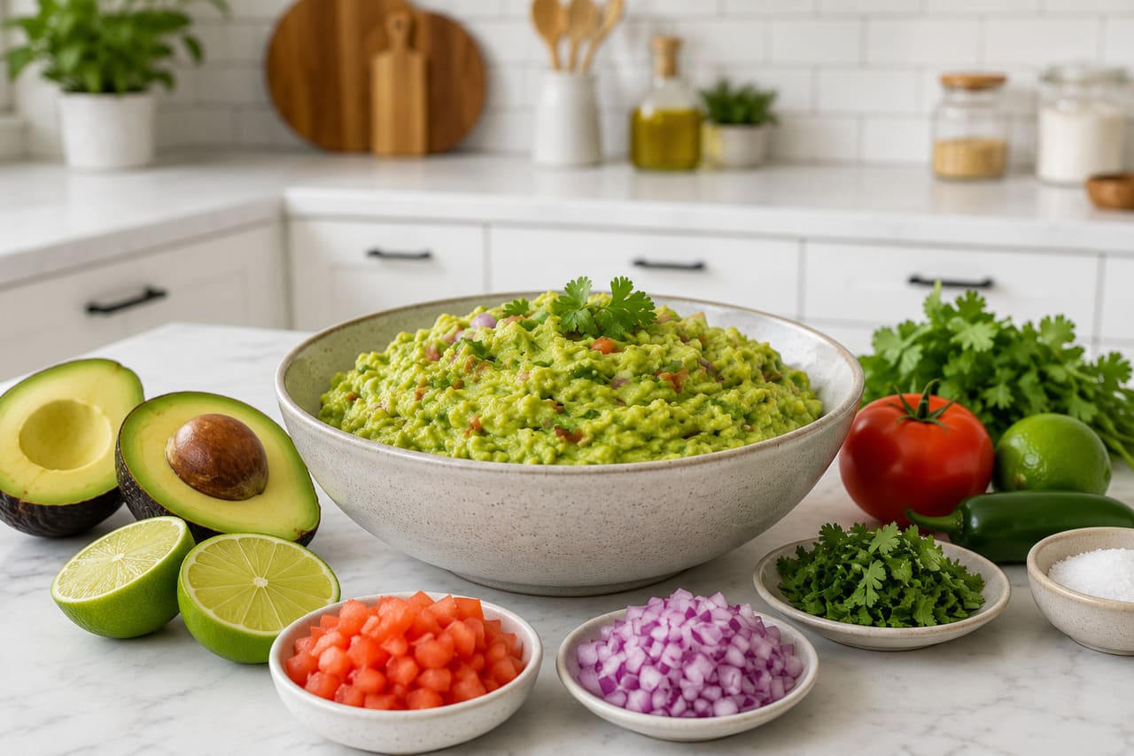 Existem diversas versões da receita. A forma mais tradicional costuma levar abacate, tomate, cebola, coentro, pimenta e suco de limão. Entretanto, algumas regiões e cozinheiros adicionam ingredientes como alho, milho, manga ou outras frutas, criando combinações que preservam a base original, mas oferecem sabores distintos.