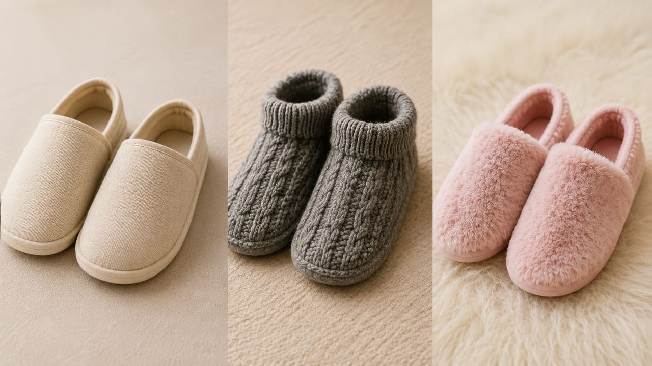 Os materiais utilizados variam bastante. Existem modelos feitos de algodão, lã, feltro, pelúcia, poliéster, espuma e até couro. As solas podem ser de tecido reforçado, borracha ou materiais antiderrapantes, dependendo da finalidade e do nível de proteção desejado.