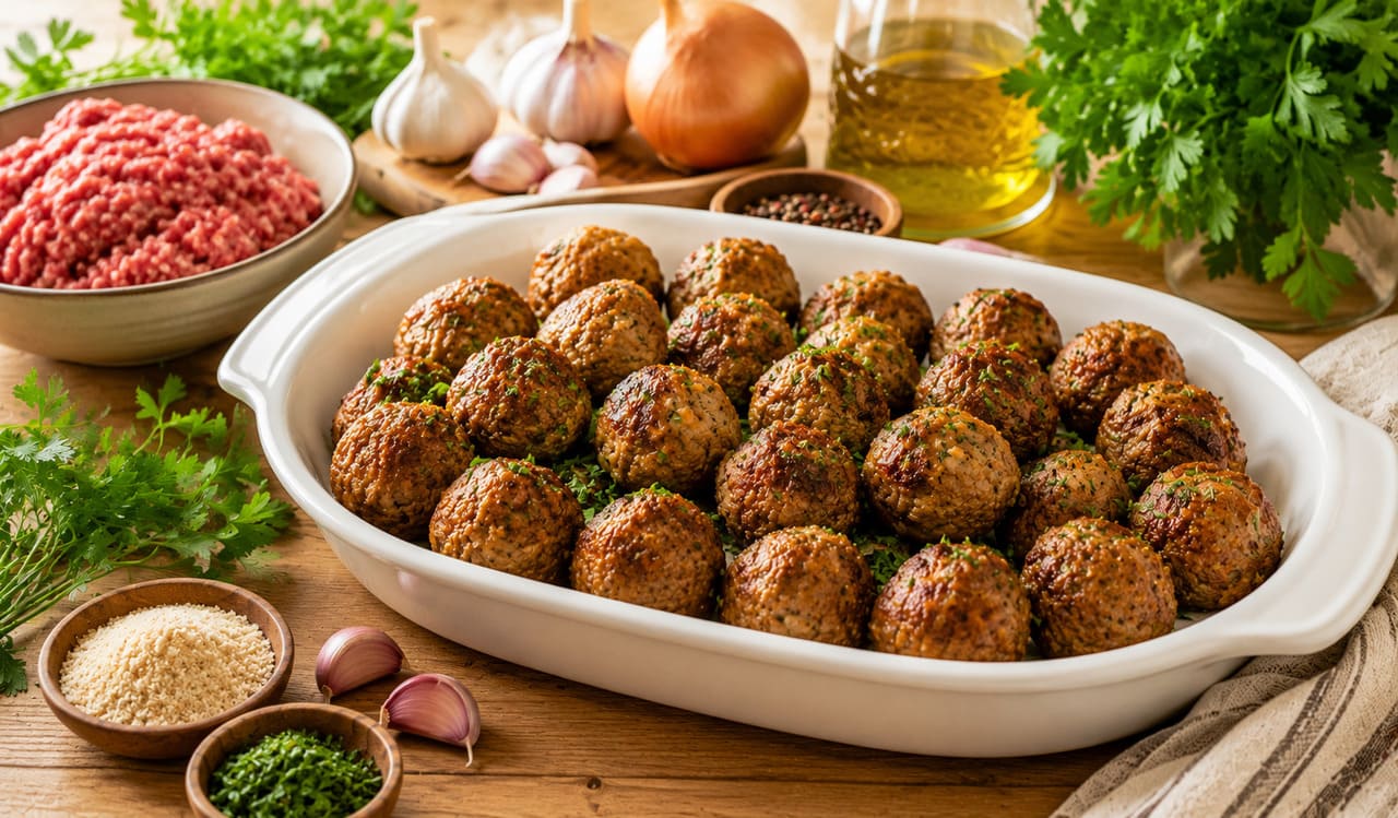 As almôndegas estão entre as preparações mais conhecidas do mundo. Feitas tradicionalmente com carne moída moldada em pequenas bolas, elas aparecem em receitas de diversos países e conquistaram espaço tanto na culinária caseira quanto em restaurantes. -  (crédito: imagem gerada por i.a )