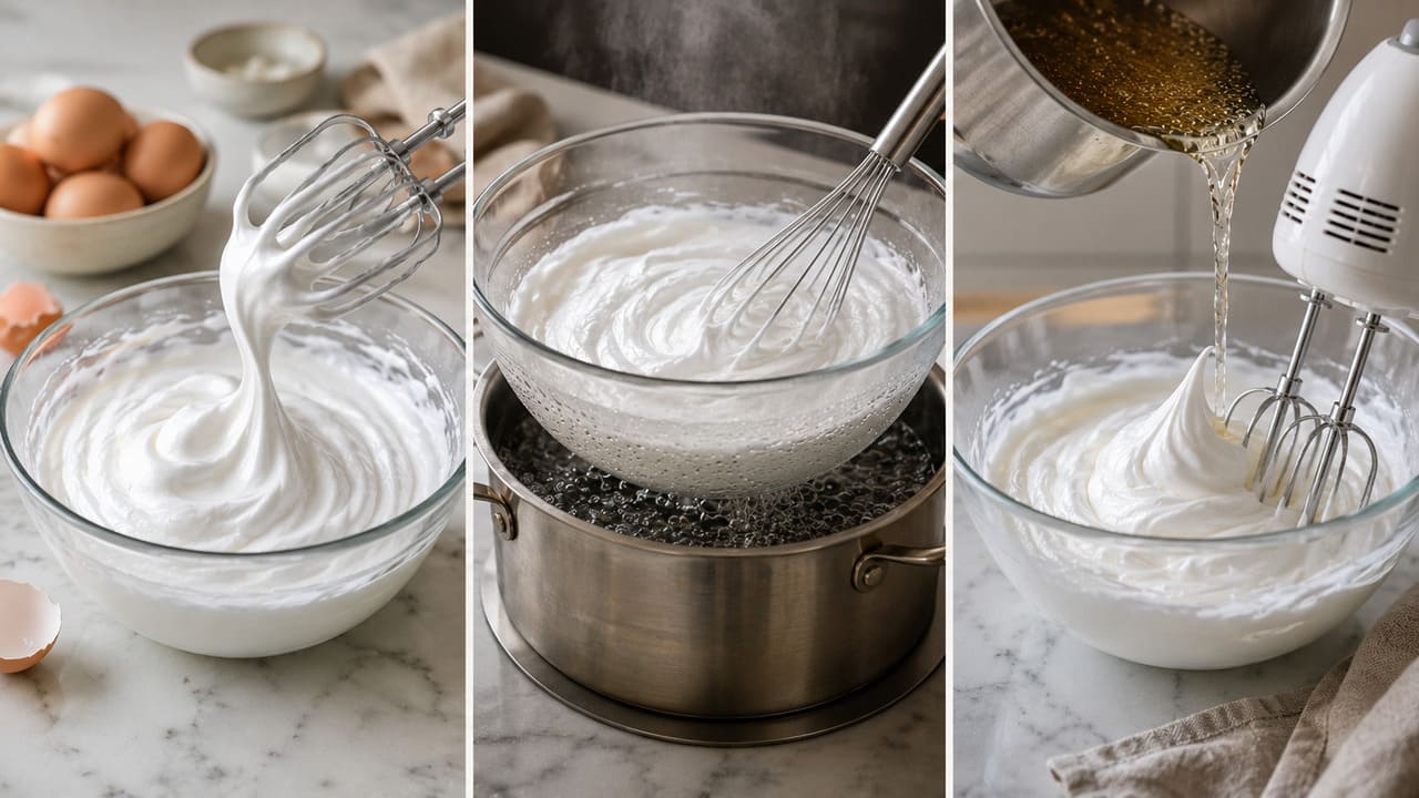 Existem diferentes tipos de merengue. Entre os mais conhecidos estão o francês, preparado de forma mais simples; o suíço, aquecido durante o preparo; e o italiano, feito com calda de açúcar quente, o que proporciona maior estabilidade.