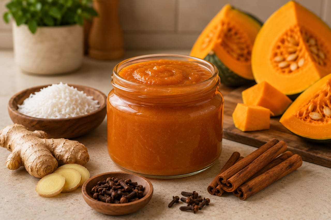 O doce de abóbora é uma das sobremesas mais tradicionais da culinária brasileira. Preparado há gerações em diferentes regiões do país, ele combina simplicidade, sabor e um aroma característico que costuma remeter às receitas caseiras e às lembranças de família. -  (crédito: imagem gerada por i.a )
