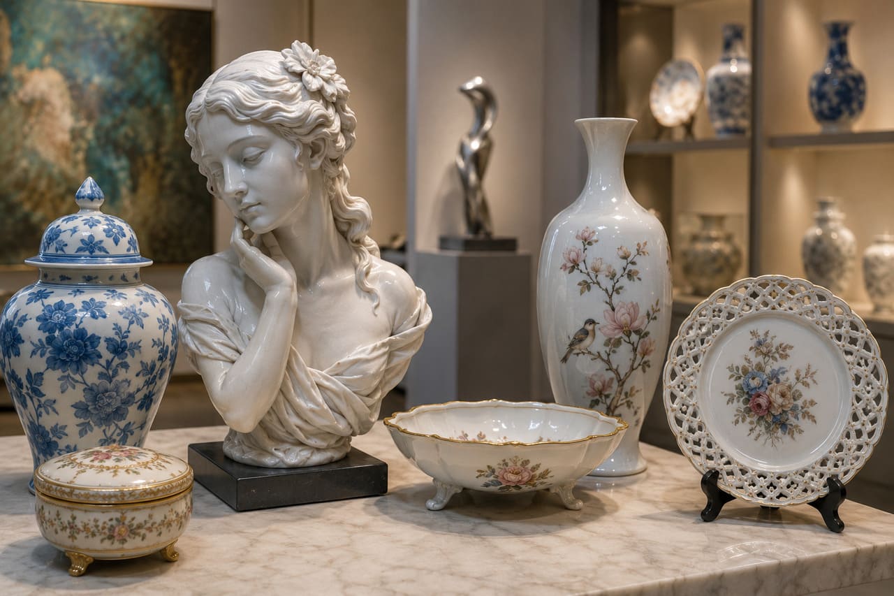 No universo artístico, a porcelana é usada em esculturas, louças e peças decorativas que carregam identidade e tradição, sendo considerada uma das expressões mais refinadas da criatividade humana.. 

