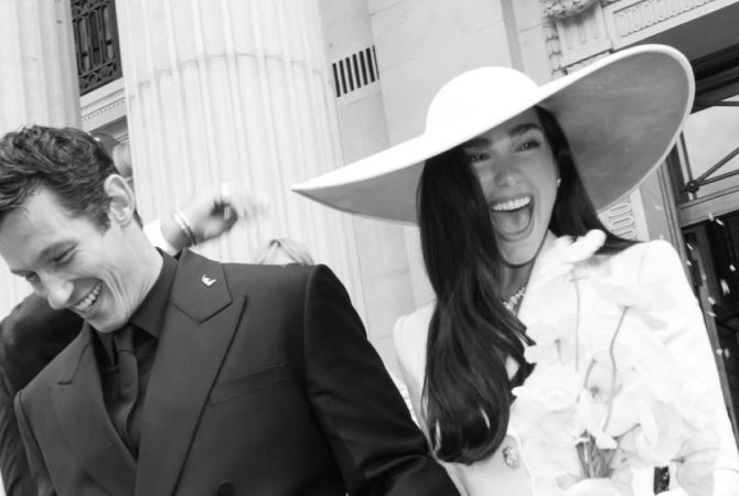 Dua Lipa divulga primeiras fotos do casamento com Callum Turner