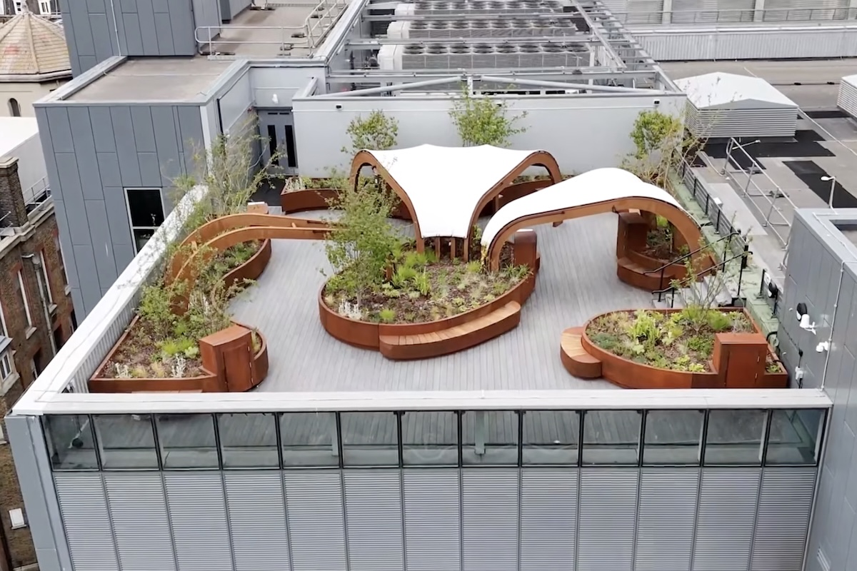 King's College Hospital, em Londres, inaugura jardim no terraço para receber pacientes de unidade de terapia intensiva – Divulgação