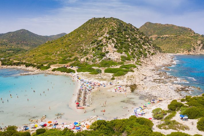 Praia de Punta Molentis, Villasimius, Sardenha | Flickr - dronepicr