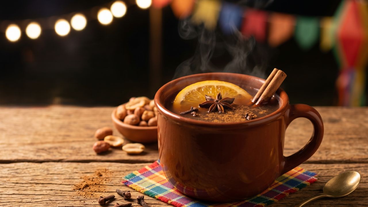 O quentão é uma das bebidas mais tradicionais das festas juninas brasileiras. Servido quente, com aroma forte de especiarias e sabor que aquece por dentro, ele é presença obrigatória nas quadrilhas, arraiais e celebrações de junho em todo o país. Mas você sabe qual é a origem do quentão? Sabe do que e como é feita essa bebida? O Flipar vai te explicar tudo sobre o que precisa saber sobre essa bebida e você já vai poder prepará-la em sua festa junina.
 -  (crédito:  Imagem Gerada por IA )