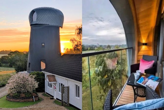 ‘The Windmill Suffolk’: moinho de vento do século 19 é transformado em hospedagem de luxo em condado da Inglaterra