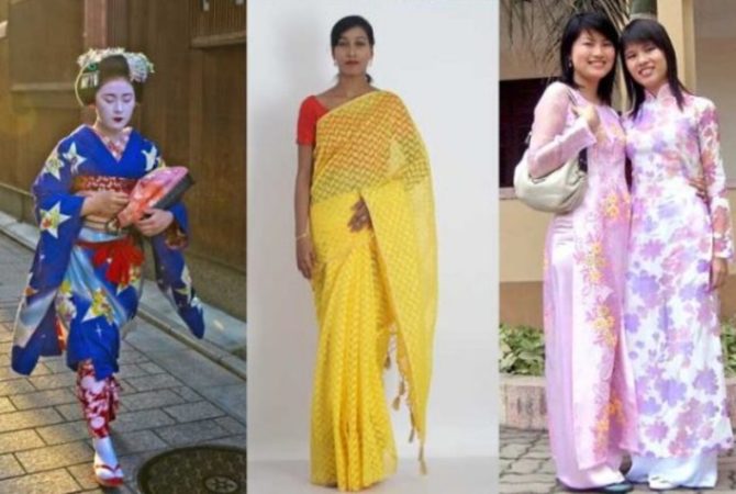 Os estilos e padronagens de variados países em trajes típicos