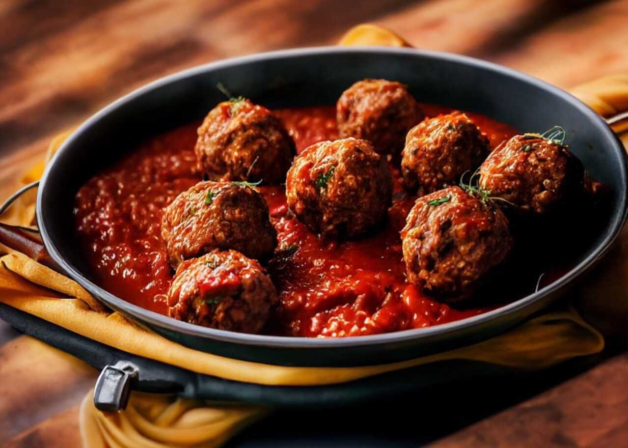 Uma das formas mais populares de servir almôndegas é acompanhada por molho de tomate. Essa combinação tornou-se especialmente conhecida na culinária italiana e em pratos servidos com massas, criando refeições completas e bastante apreciadas.