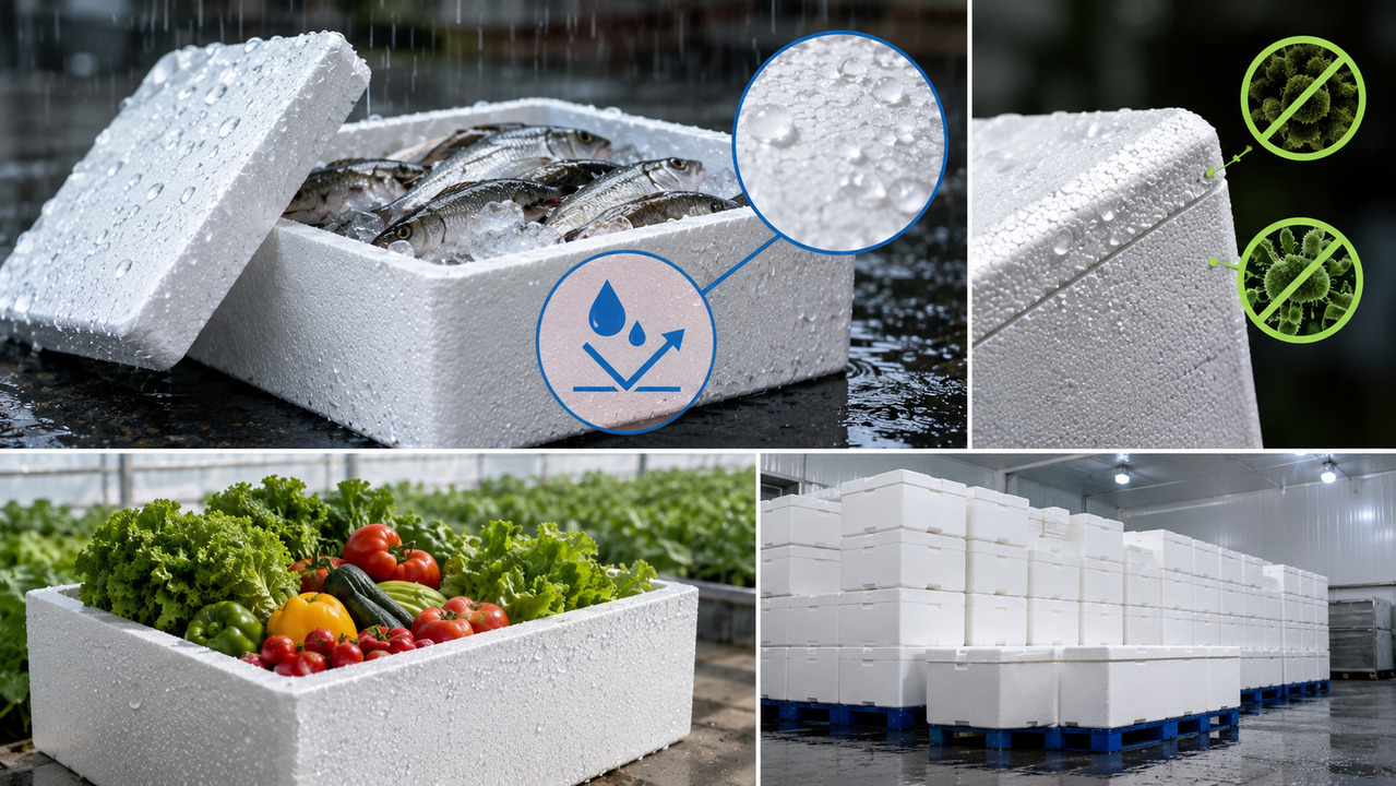 O comportamento à prova d'água e a baixa absorção de umidade impedem a proliferação de fungos, bactérias ou mofo nas superfícies. As propriedades higiênicas do material atendem aos rigorosos padrões sanitários exigidos no armazenamento seguro de peixes e produtos agrícolas frescos. A estabilidade biológica garante que o produto mantenha suas características físicas e protetoras mesmo sob condições extremas de chuva.