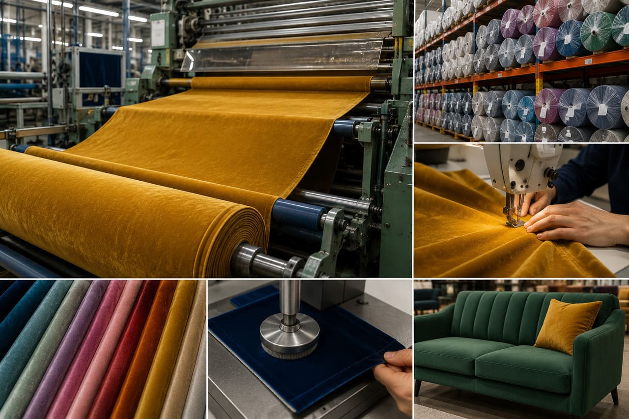 Atualmente, versões sintéticas ampliaram ainda mais as possibilidades de aplicação do veludo. Elas costumam oferecer maior resistência, menor custo e manutenção mais simples, permitindo que o material seja utilizado tanto em projetos sofisticados quanto em propostas mais acessíveis.