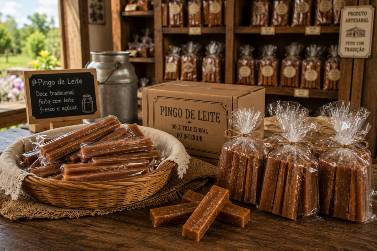 Também é comum encontrar o doce em vendas de estrada e mercados municipais. Em muitos casos, ele aparece ao lado de queijos, compotas e outros produtos típicos ligados à culinária do interior brasileiro.