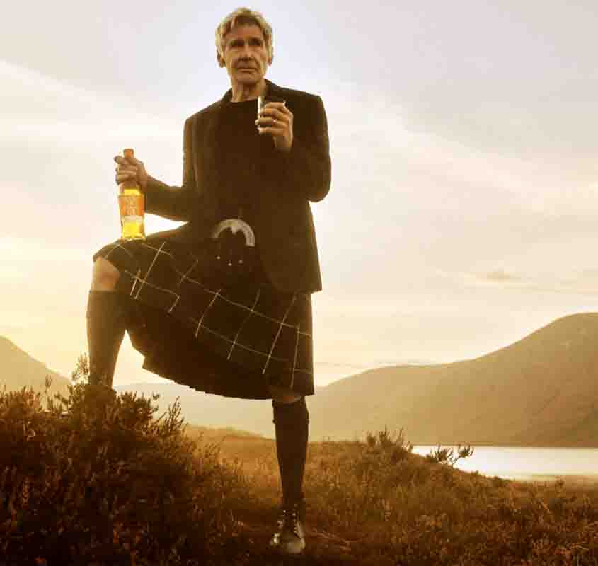Uísque escocês Glenmorangie lançou edição especial unindo Harrison Ford e Bernard Arnault - Divulgação