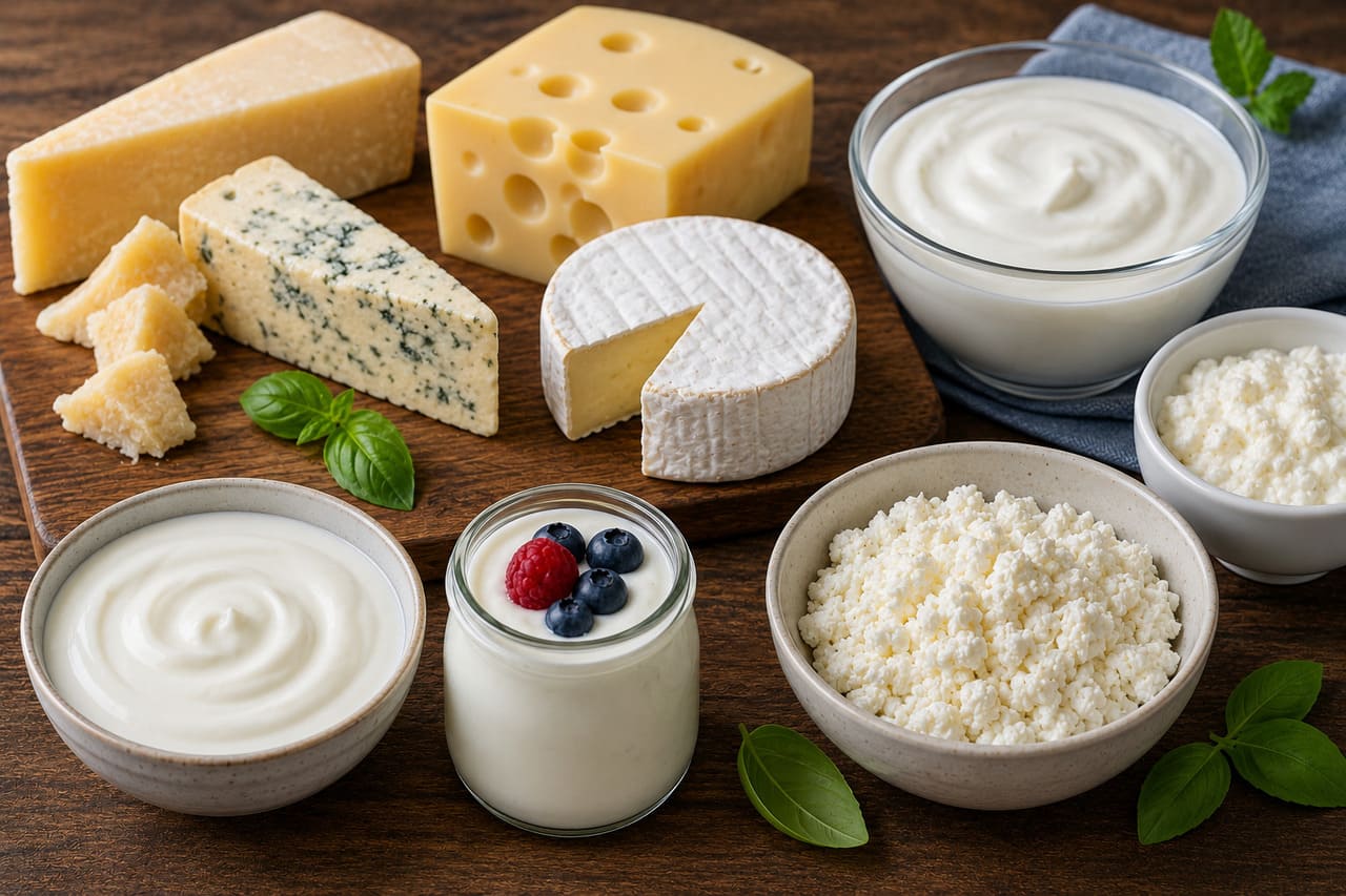 Queijos e iogurtes naturais sem açúcar completam a lista de alimentos bastante utilizados em dietas low carb. Quando consumidos com equilíbrio, podem contribuir para a ingestão de proteínas e cálcio, ajudando a diversificar o cardápio sem elevar significativamente a quantidade de carboidratos da alimentação.