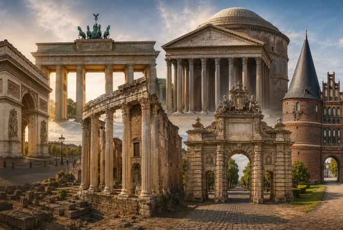 Pórticos na Europa: estilos e simbolismos que atravessam os séculos