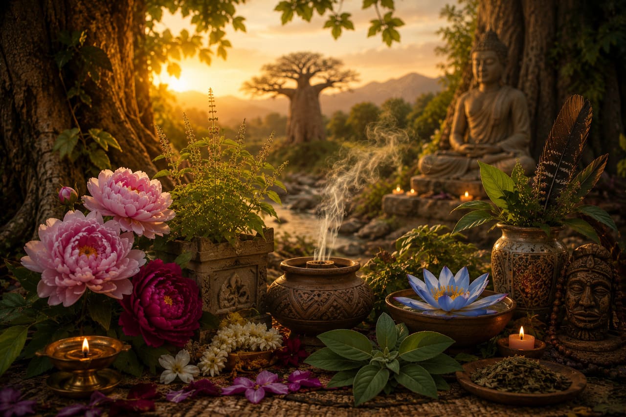 Desde tempos imemoriais, diferentes povos atribuem às plantas significados que vão além do uso medicinal ou alimentar. Vistas como pontes entre o humano e o divino, símbolos de proteção e força espiritual, algumas espécies carregam histórias que revelam a relação profunda entre cultura e natureza. A sacralidade das plantas não se limita a um continente ou religião, mas se espalha em tradições que rompem séculos. Conhecer essas plantas, portanto, é mergulhar em um universo de crenças, mitos e sab -  (crédito: imagem gerada i.a )