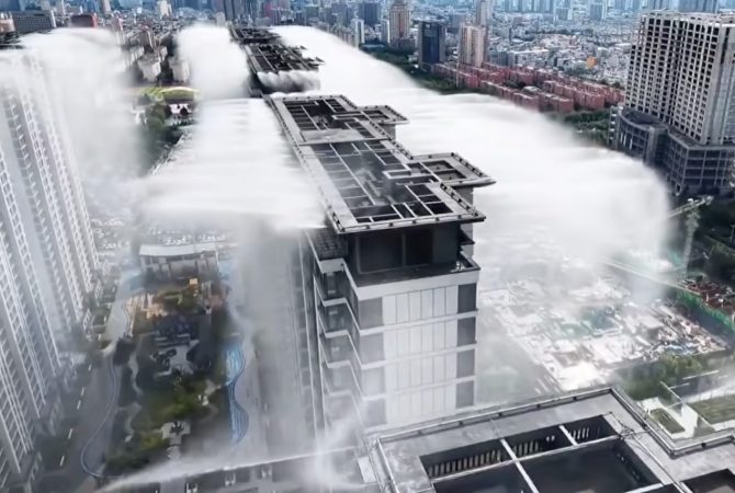 Tecnologia de ‘ar-condicionado gigante’ no topo de prédios utilizada na China viraliza nas redes; entenda como funciona