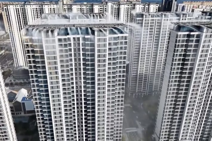 Tecnologia de 'ar-condicionado gigante' no topo de prédios utilizada na China viraliza nas redes – Reprodução