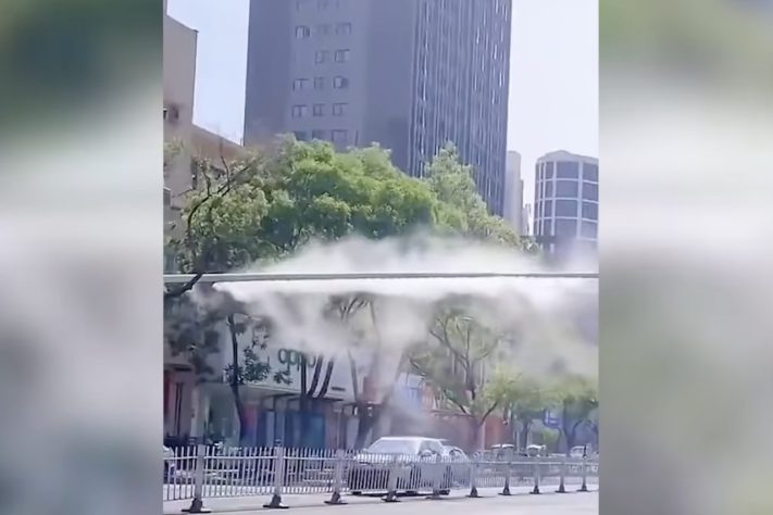 Tecnologia de 'ar-condicionado gigante' no topo de prédios utilizada na China viraliza nas redes – Reprodução