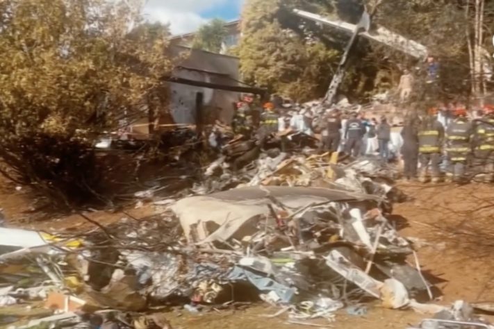 Tragédia aérea Voepass Vinhedo (SP) - Reprodução/TV Globo