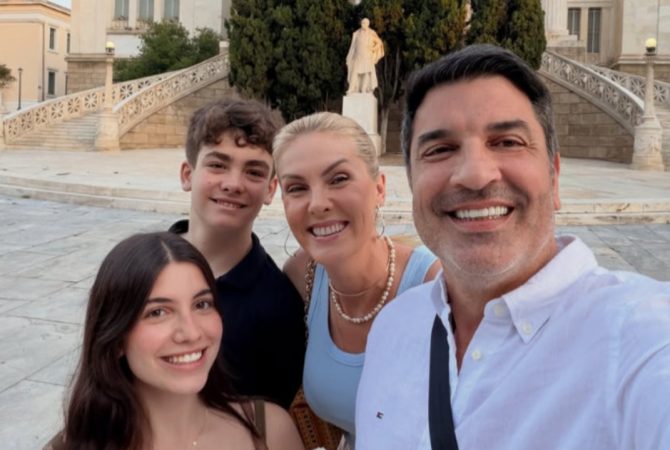 Ana Hickmann mostra viagem em família pela Grécia