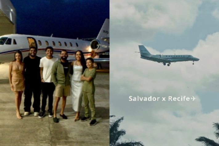 Cantor Pablo celebra aquisição de jatinho de luxo avaliado em quase R$ 40 milhões – Montagem/Reprodução @pablo_oficial