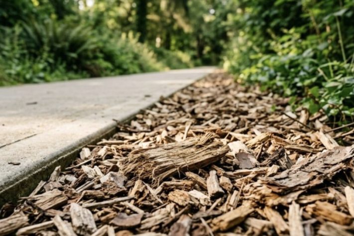 Lascas de madeira podem ajudar a combater carrapatos em parques, diz pesquisa – Imagem gerada por IA