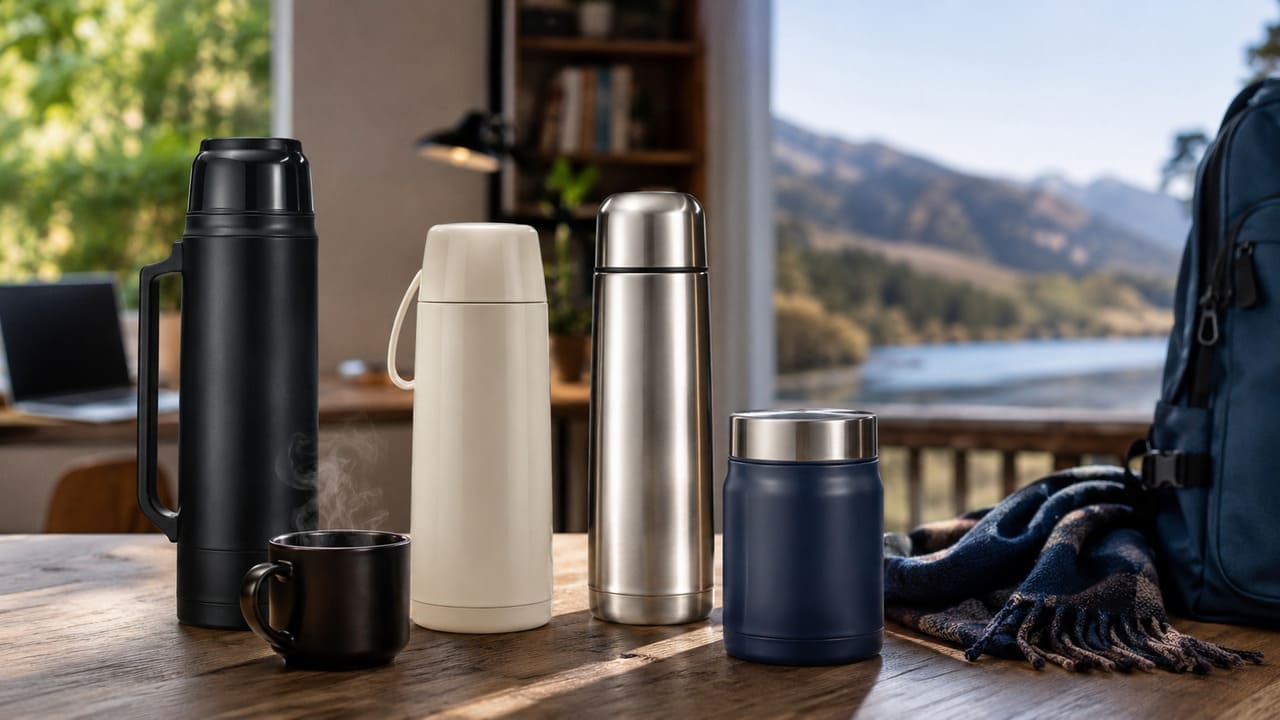 As garrafas térmicas estão presentes em residências, escritórios e viagens há décadas, tornando-se indispensáveis para conservar bebidas na temperatura desejada por várias horas. Embora pareçam simples, elas utilizam princípios da Física desenvolvidos há mais de um século para reduzir a troca de calor com o ambiente. O resultado é um recipiente capaz de manter líquidos quentes ou frios por muito mais tempo sem consumir energia elétrica. -  (crédito: imagem gerada por i.a )