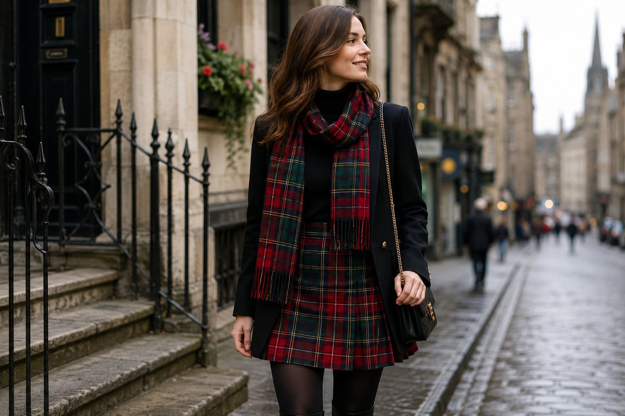 Originário da Escócia, o tartan é o padrão xadrez mais famoso do mundo. Suas faixas horizontais e verticais em diferentes larguras e cores identificavam antigos clãs escoceses e, atualmente, aparecem em saias, cachecóis, casacos e peças de alta-costura.