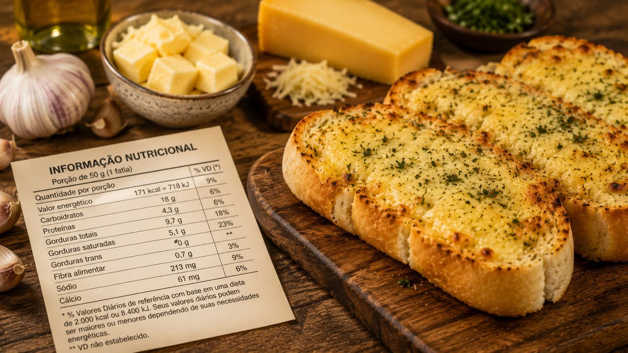 Por reunir pão, manteiga, queijos e outros ingredientes gordurosos, costuma ser relativamente calórico. O valor nutricional varia conforme a receita, mas o consumo moderado é recomendado.