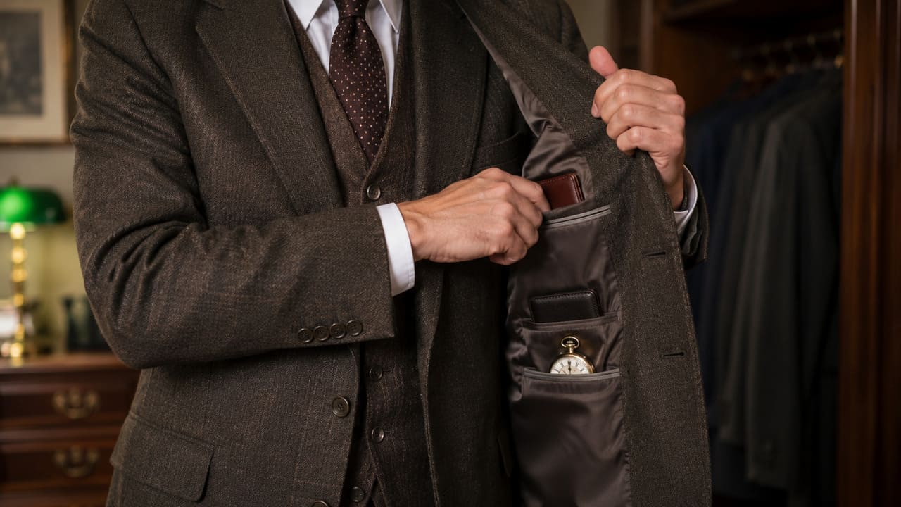 Paletós e casacos passaram a incorporar bolsos internos para guardar documentos, carteiras, relógios e outros objetos de valor. Até hoje, esse recurso é comum em peças sociais.