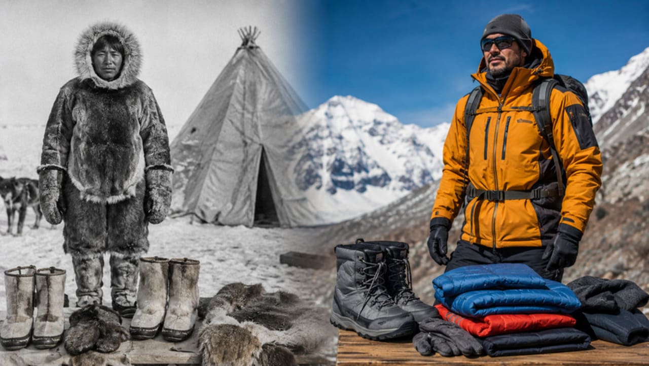 Tradição inspirou as roupas modernas
Muitas tecnologias presentes em casacos, botas e roupas para esportes de inverno foram inspiradas em soluções desenvolvidas por povos tradicionais. Até hoje, princípios como isolamento térmico, proteção contra o vento e ventilação continuam sendo fundamentais.