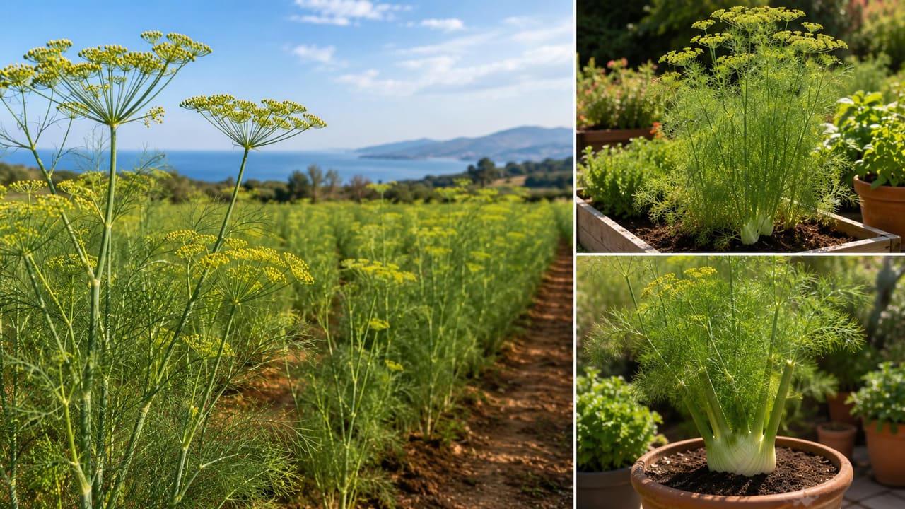A erva-doce cresce melhor em locais ensolarados, com solo fértil e bem drenado. Com irrigação adequada, pode ser cultivada tanto em canteiros quanto em vasos de tamanho suficiente para o desenvolvimento das raízes.