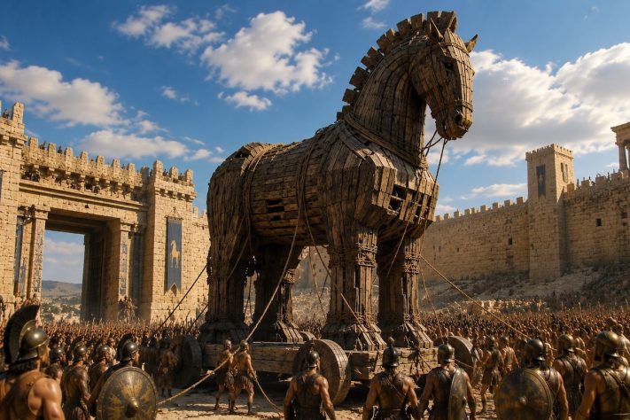 Cavalo de Troia – Imagem gerada por iA