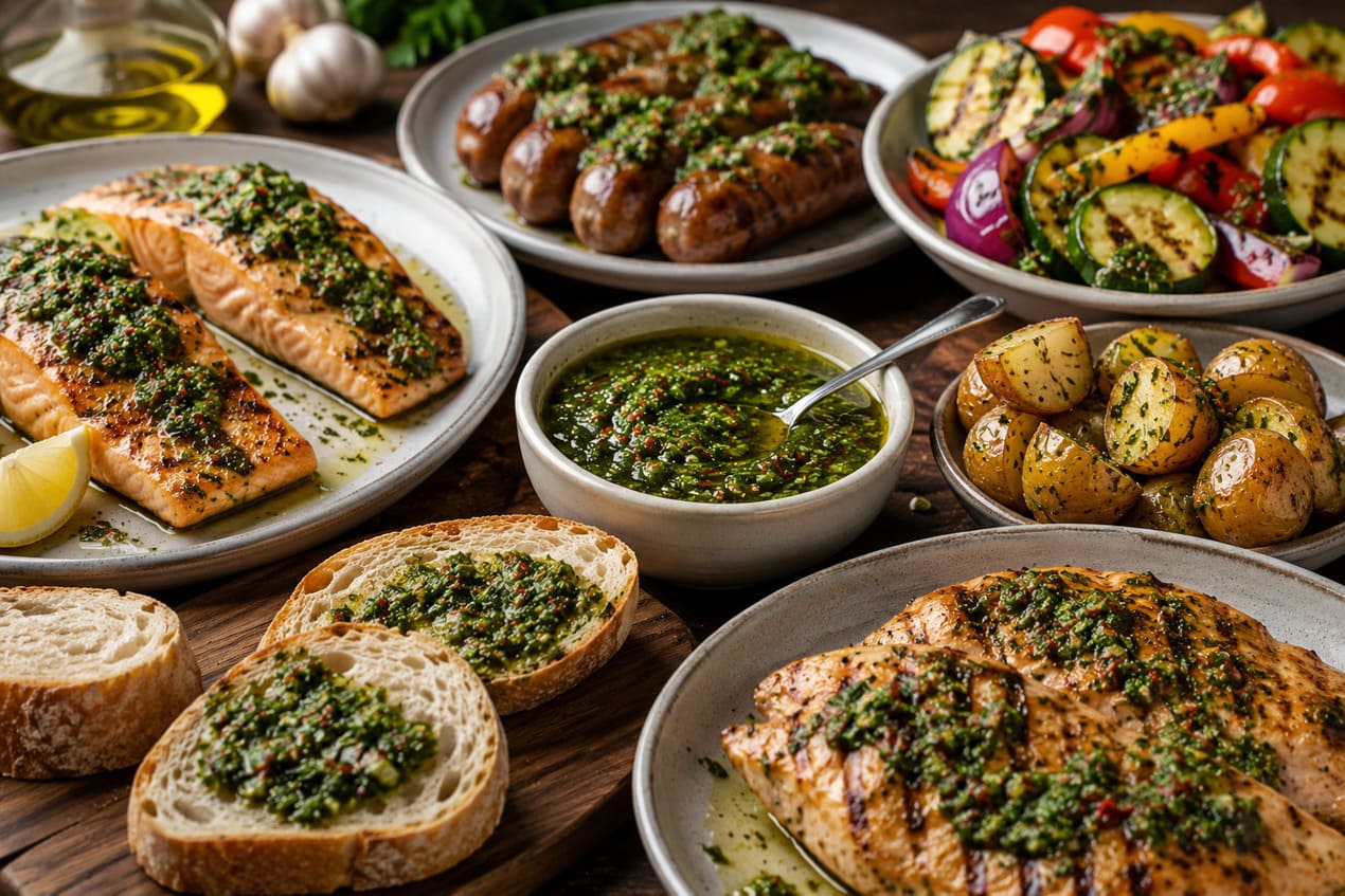 Apesar da forte relação com o churrasco, o molho também combina com frango, peixe, linguiça, legumes, batatas e pães. Sua versatilidade permite utilizá-lo em diferentes refeições e receitas.