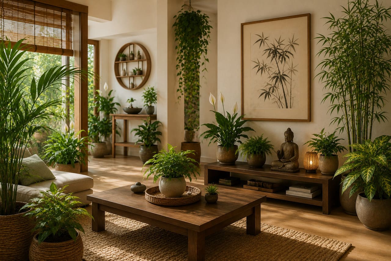 Diversas plantas são utilizadas para trazer sensação de vitalidade aos ambientes. Além do aspecto decorativo, elas ajudam a aproximar a casa dos elementos da natureza.