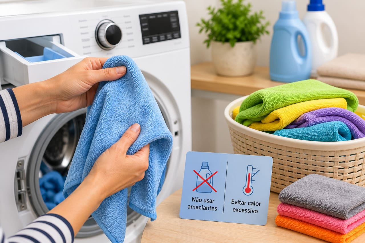 Exige alguns cuidados na lavagem
Para preservar as fibras, recomenda-se evitar amaciantes e excesso de calor na secagem. Esses cuidados ajudam a manter a capacidade de absorção e aumentam a vida útil do material.