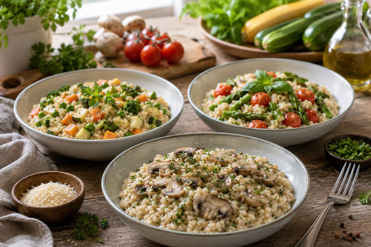 Originário da culinária italiana, o risoto ganhou espaço em restaurantes e cozinhas domésticas graças à textura cremosa e à capacidade de combinar com ingredientes dos mais variados. Dos sabores tradicionais às versões criativas, o preparo oferece inúmeras possibilidades sem exigir técnicas complexas. -  (crédito: imagem gerada por i.a)