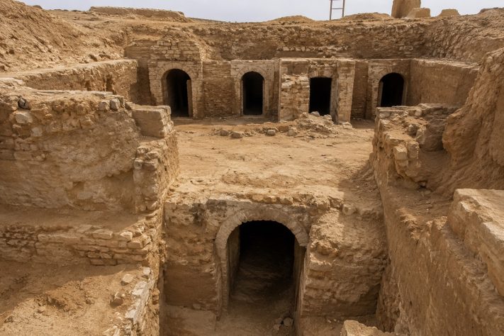 Mais de 500 estatuetas são encontradas em antiga necrópole egípcia – Imagem gerada por IA