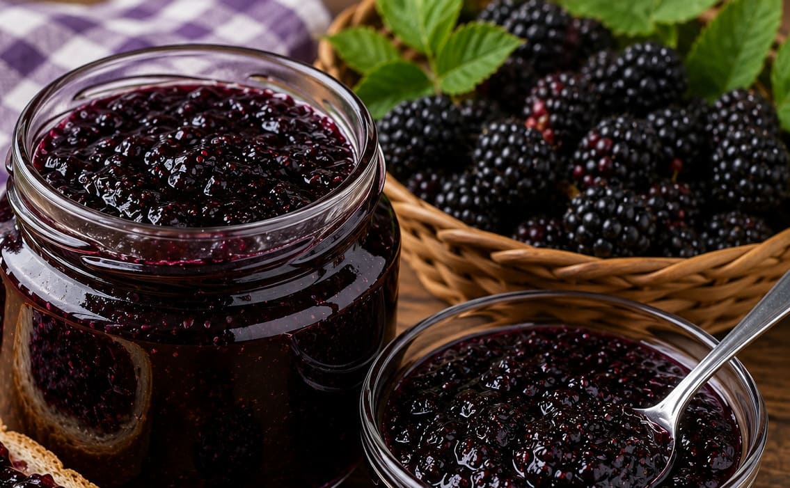 Amora – Rica em pectina, produz uma geleia naturalmente mais densa e aromática. Basta cozinhar a fruta com açúcar e um pouco de suco de limão, mexendo até atingir a consistência desejada.