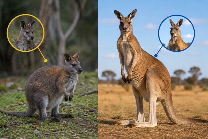 Wallabies e cangurus: você saberia identificar as diferenças?