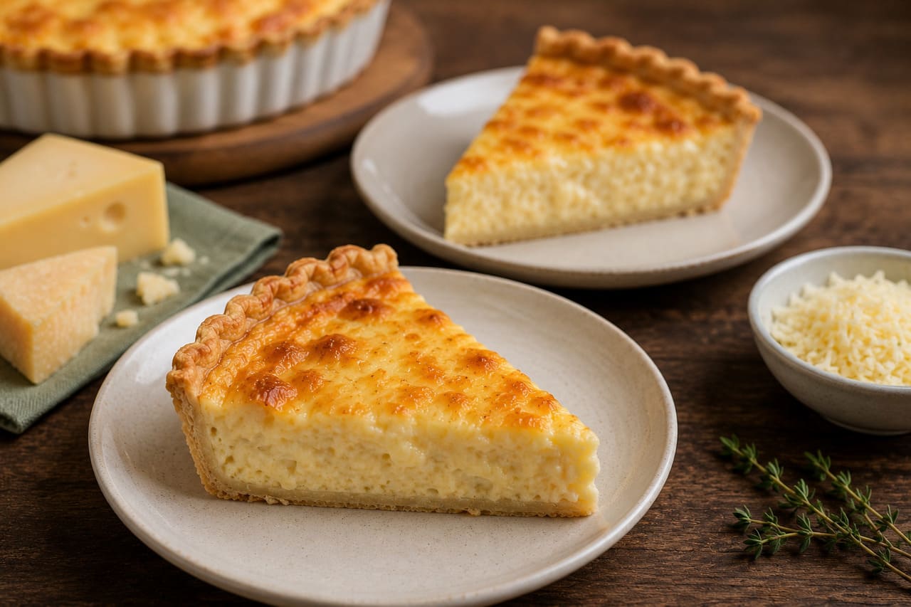 Entre os sabores mais tradicionais está a quiche de queijo, que valoriza diferentes tipos de queijos e costuma agradar a públicos variados. Dependendo da receita, podem ser utilizados ingredientes como gruyère, parmesão ou muçarela.