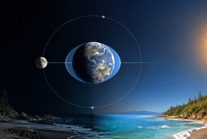 O vai e vem do mar: como a Lua cria as marés